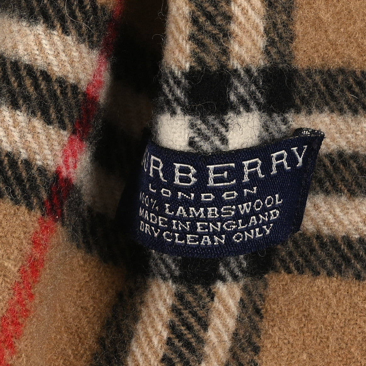 Burberry Lambswool Check Fringe Scarf Camel 3 of 3
