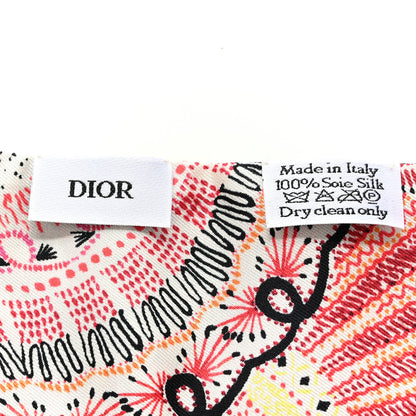 Christian Dior Silk Tree of Life Mitzah Scarf Beige 3 of 4