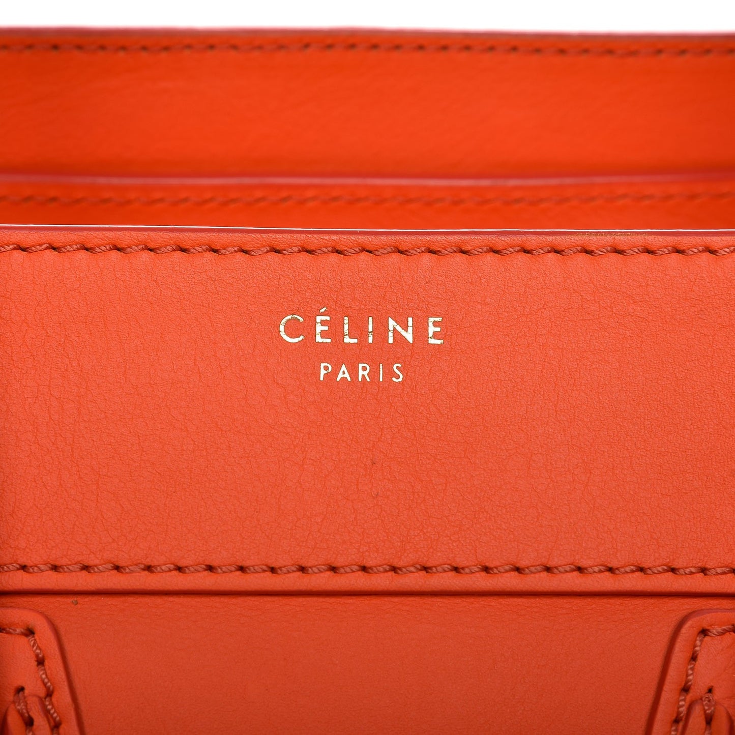 Smooth Calfskin Mini Luggage Bright Orange