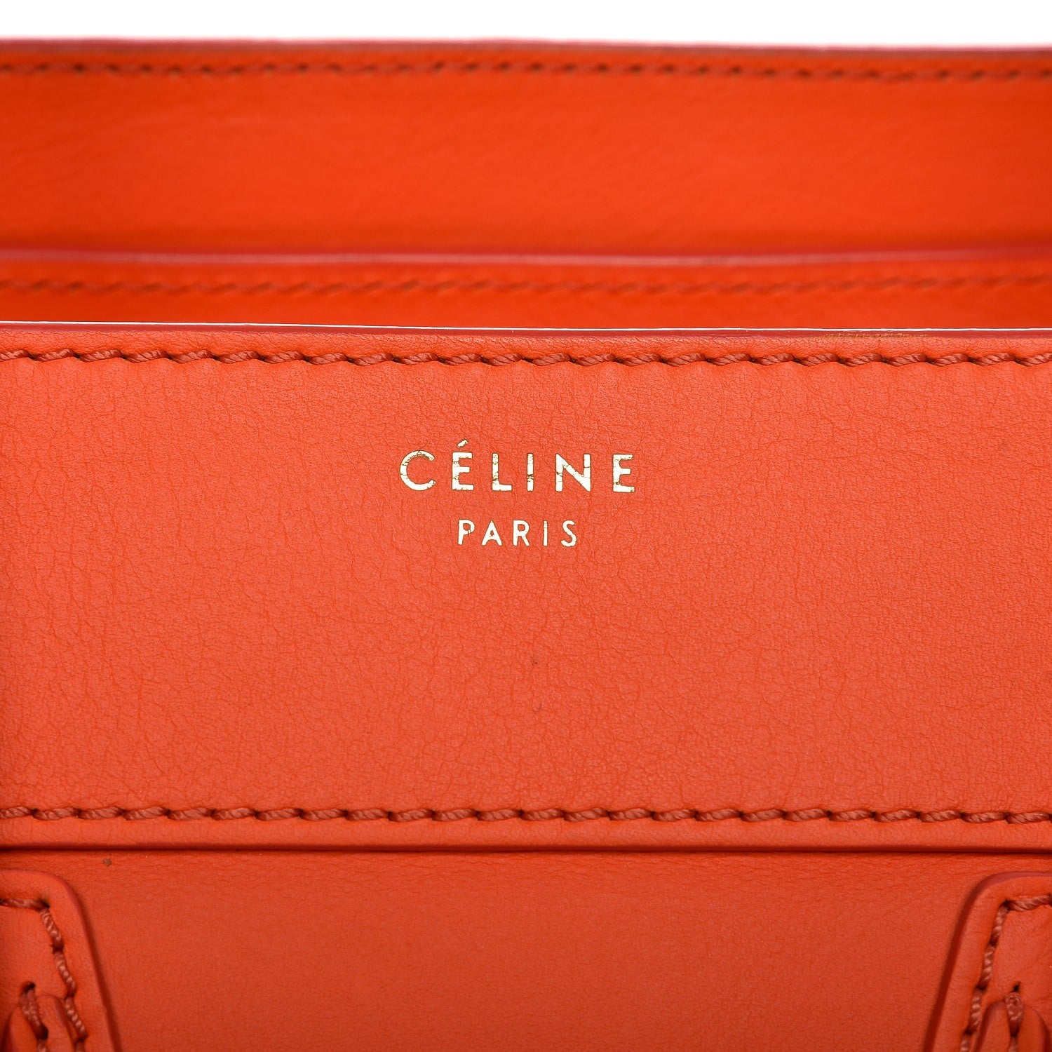 Celine Smooth Calfskin Mini Luggage Bright Orange 7 of 7