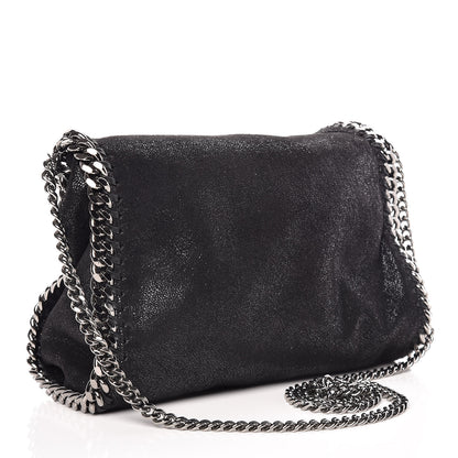 Stella McCartney Shaggy Deer Mini Falabella Fold Over Tote Black 4 of 11