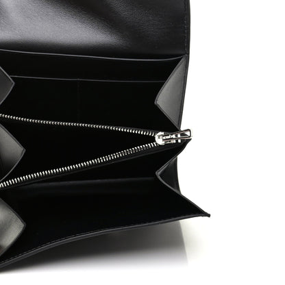 Hermes Allegro Constance Compact Passant Glow Wallet Black White 5 of 8