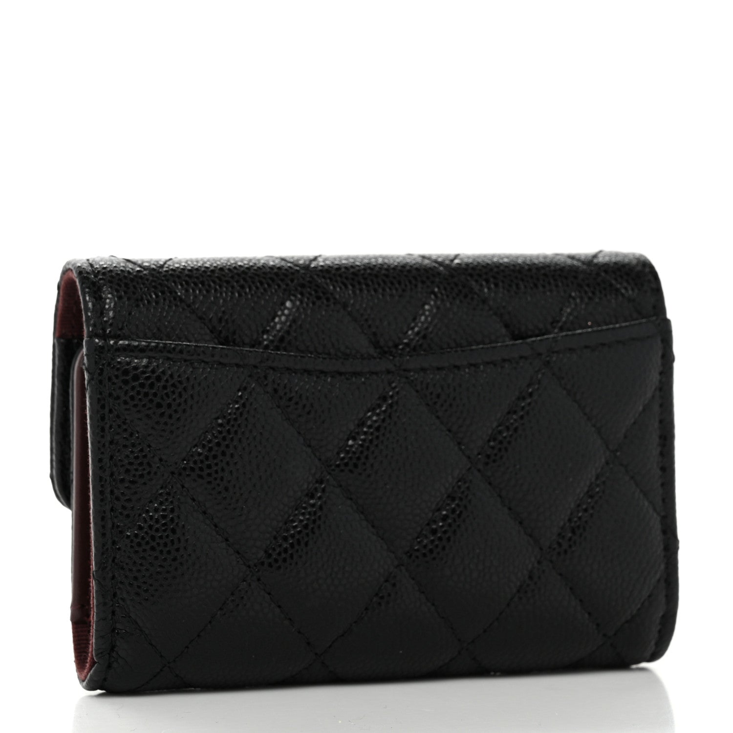 Chanel Caviar Quilted Classic 4 Key Holder Wallet Black 3 of 10