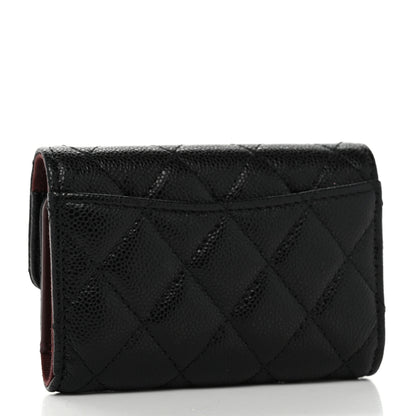 Chanel Caviar Quilted Classic 4 Key Holder Wallet Black 3 of 10