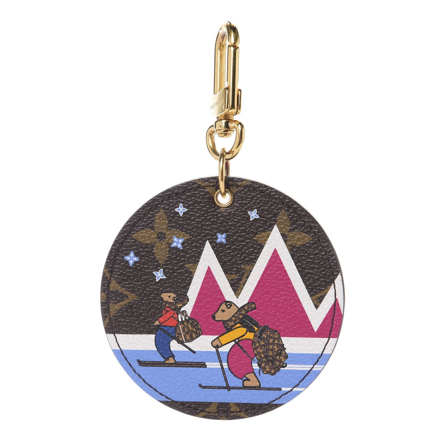 Monogram 2018 Christmas Animation Bears Bag Charm Key Ring