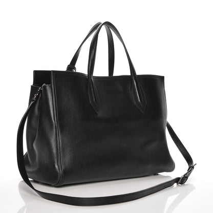 Saint Laurent Calfskin Medium Amber Tote Black 4 of 5