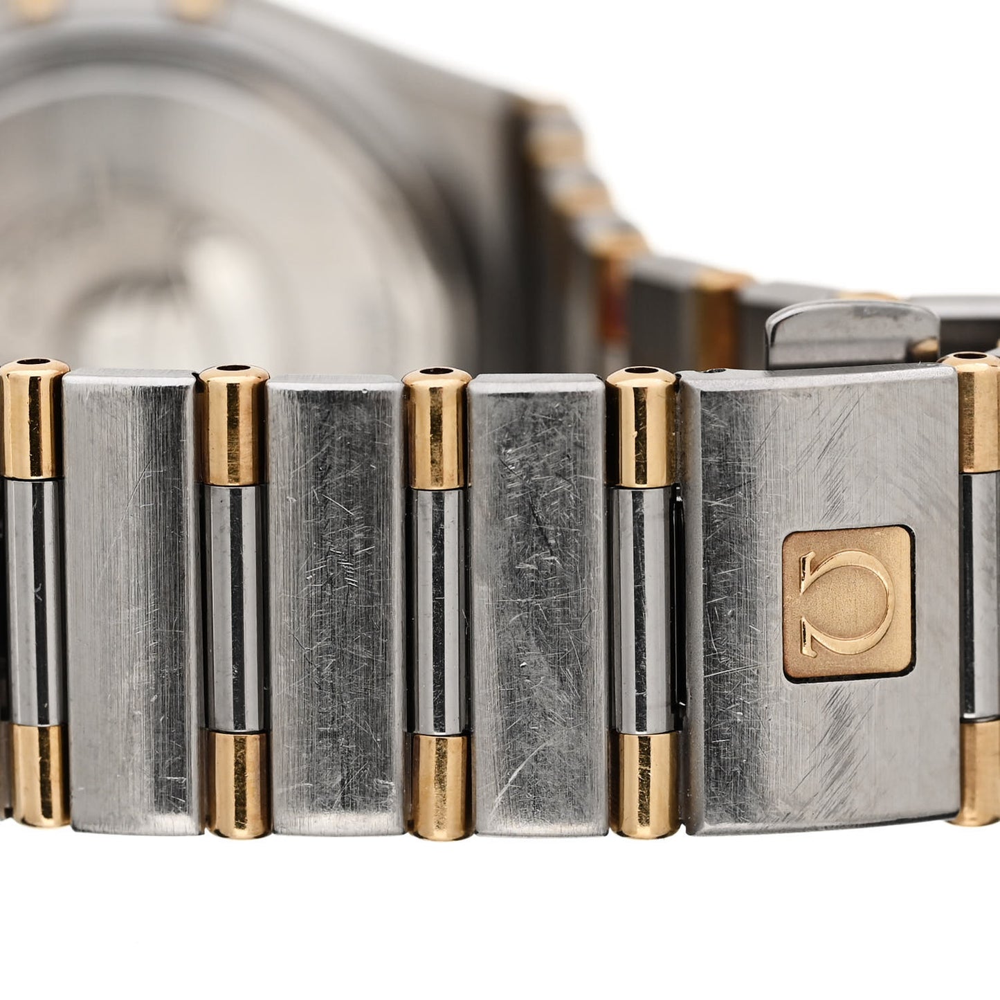 Stainless Steel 18K Yellow Gold 22mm Constellation Quartz Watch White 1262.30.00
