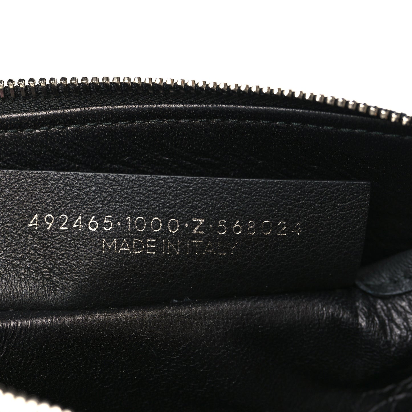 Calfskin Logo Medium Everyday Pouch Black