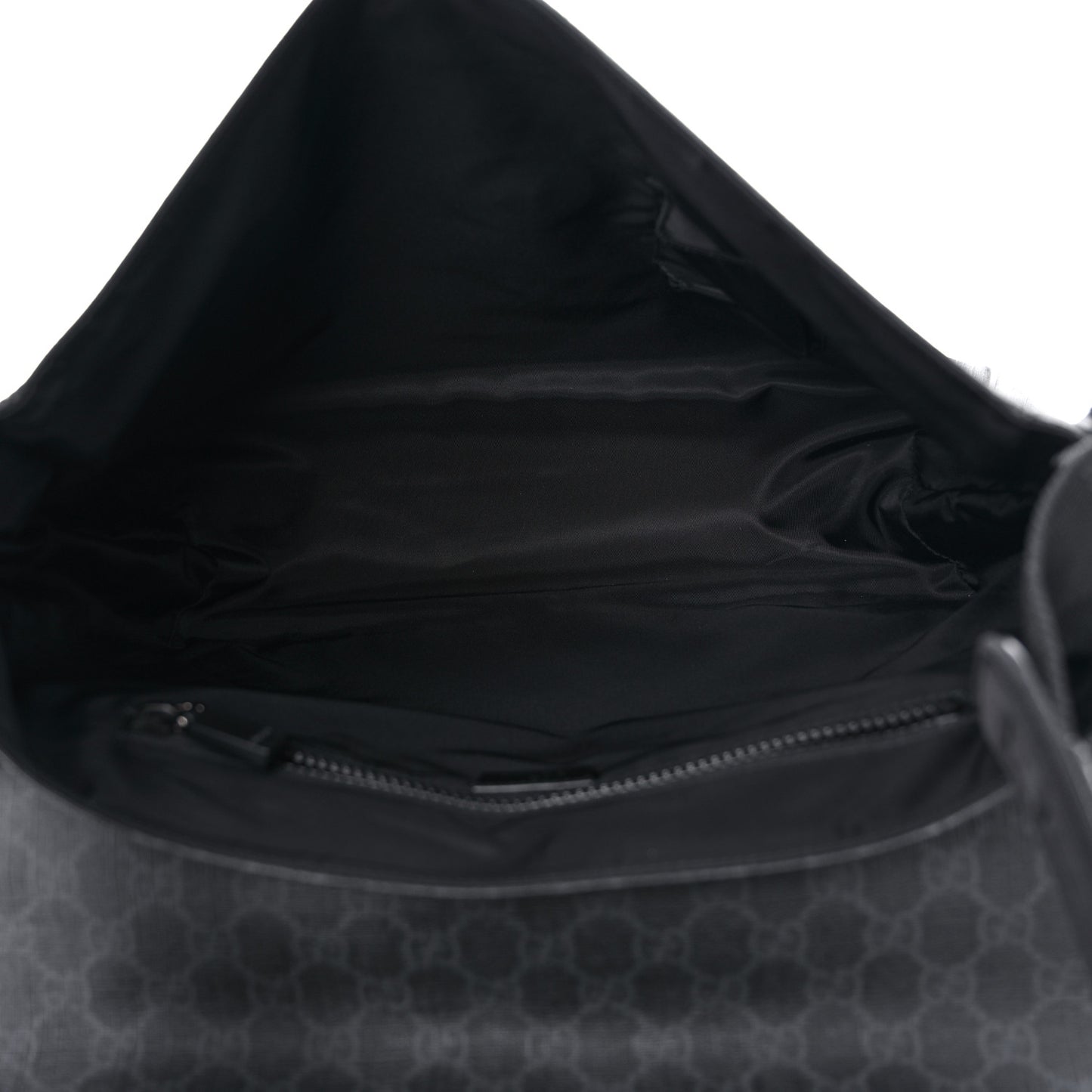 GG Plus Monogram Medium Flap Messenger Bag Black