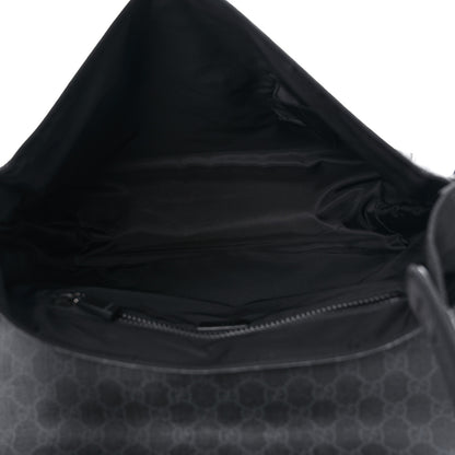 Gucci GG Plus Monogram Medium Flap Messenger Bag Black 4 of 17