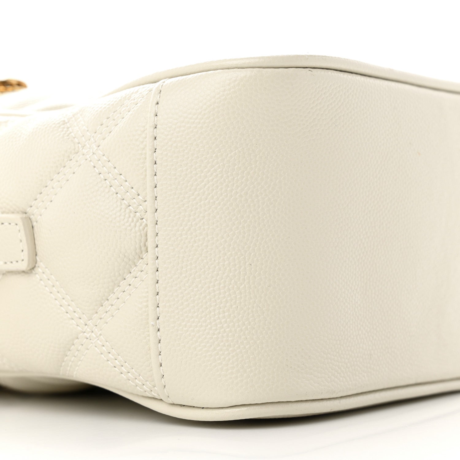 Saint Laurent Grain de Poudre Quilted 80's Vanity Bag Crema Soft 9 of 13