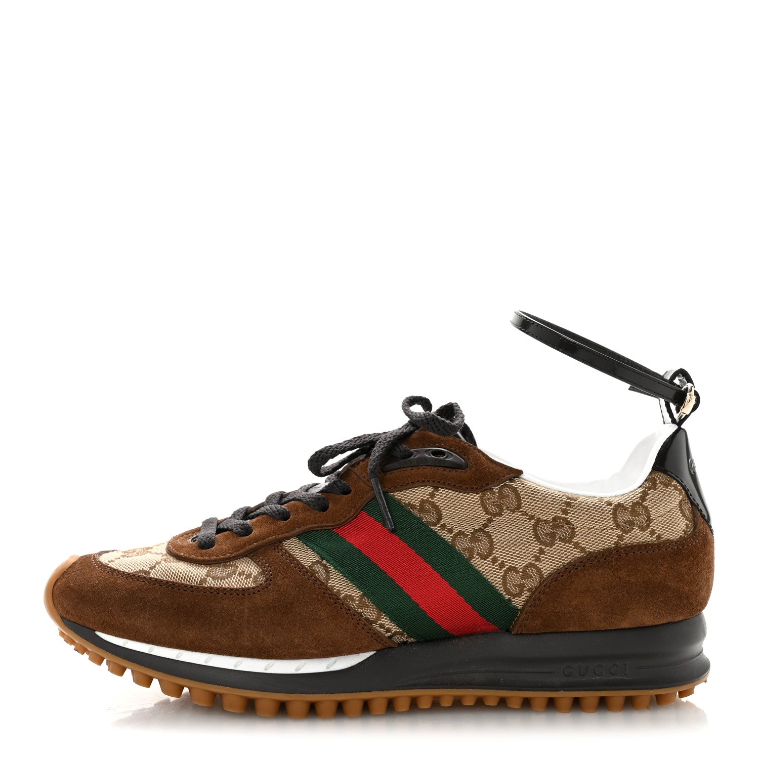 Gucci GG Suede Monogram Web Re-Motion Sneakers 37 Beige 1 of 9