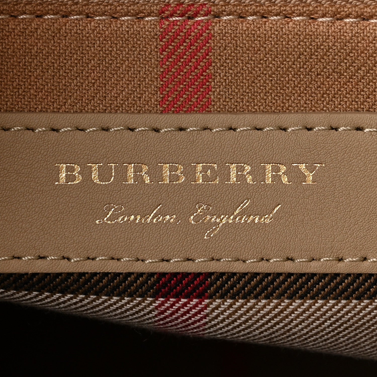 Burberry Trench Calfskin Medium Buckle Tote Honey 6 of 11