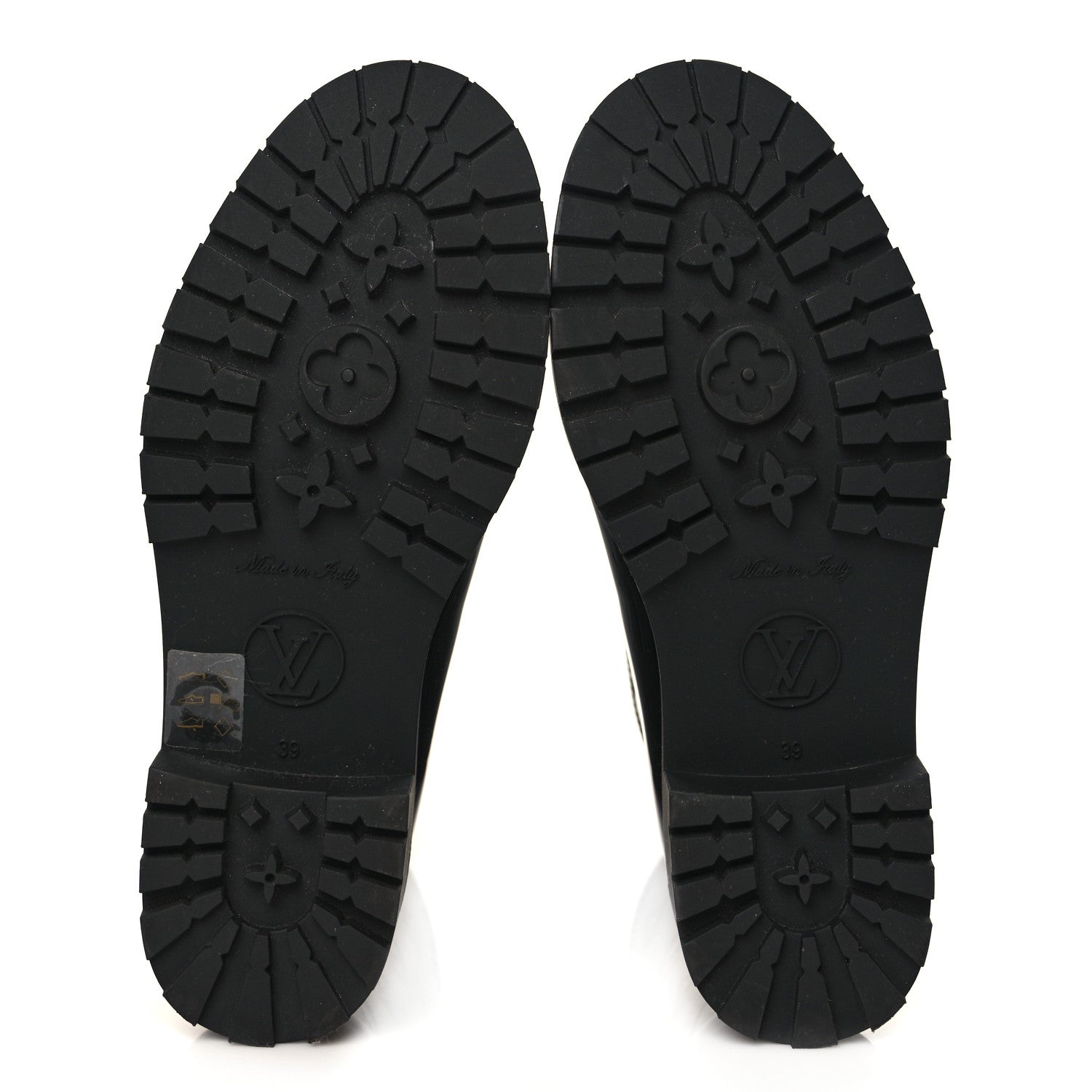 Louis Vuitton Rubber Embossed Monogram Drops Flat Half Boots 39 Black 6 of 8