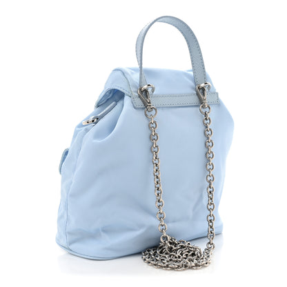Prada Nylon Vela Mini Crossbody Backpack Light Blue 3 of 11
