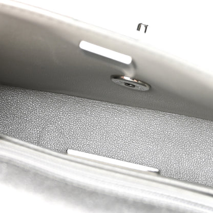 Chanel Mirror Calfskin Small Top Handle Clutch With Chain Silver 5 of 11