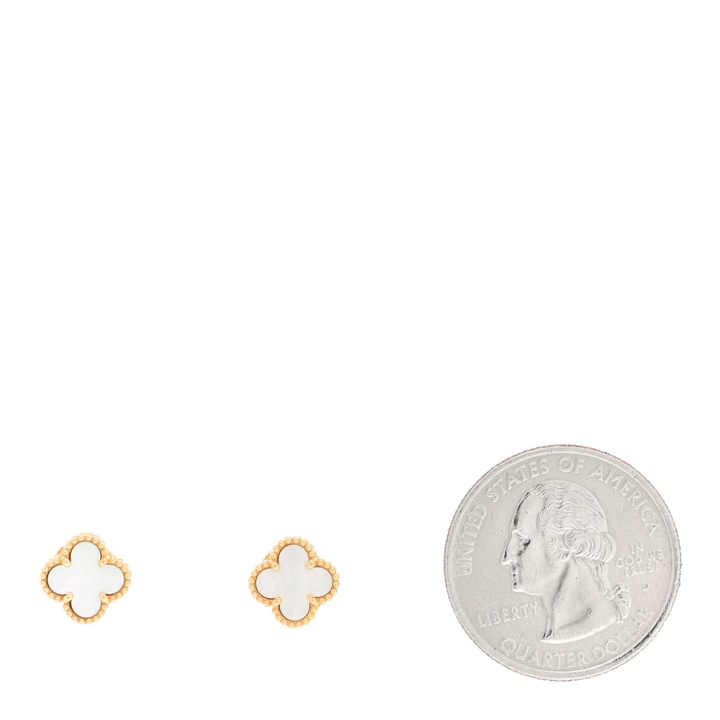 18K Yellow Gold Mother of Pearl Sweet Alhambra Earrings