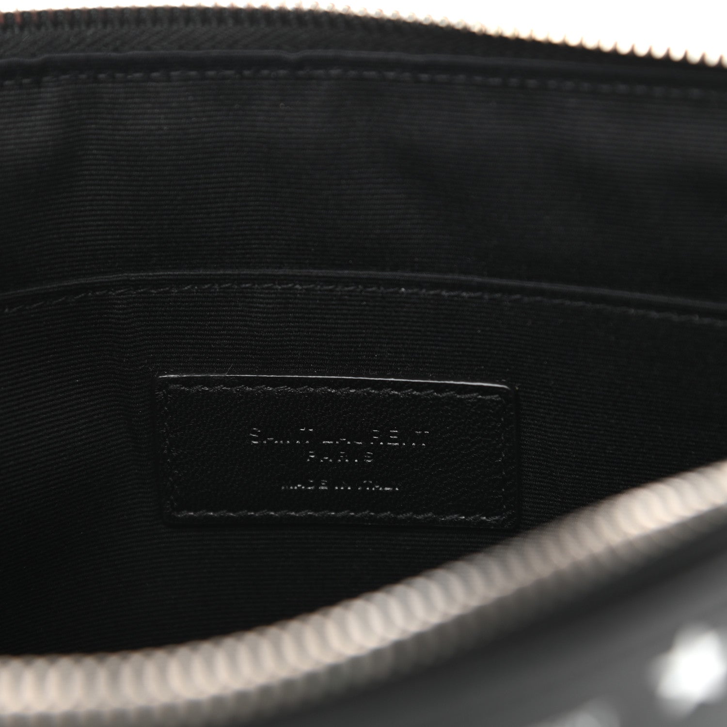 Saint Laurent Calfskin Star Logo Zipped Tablet Pouch Black 7 of 8
