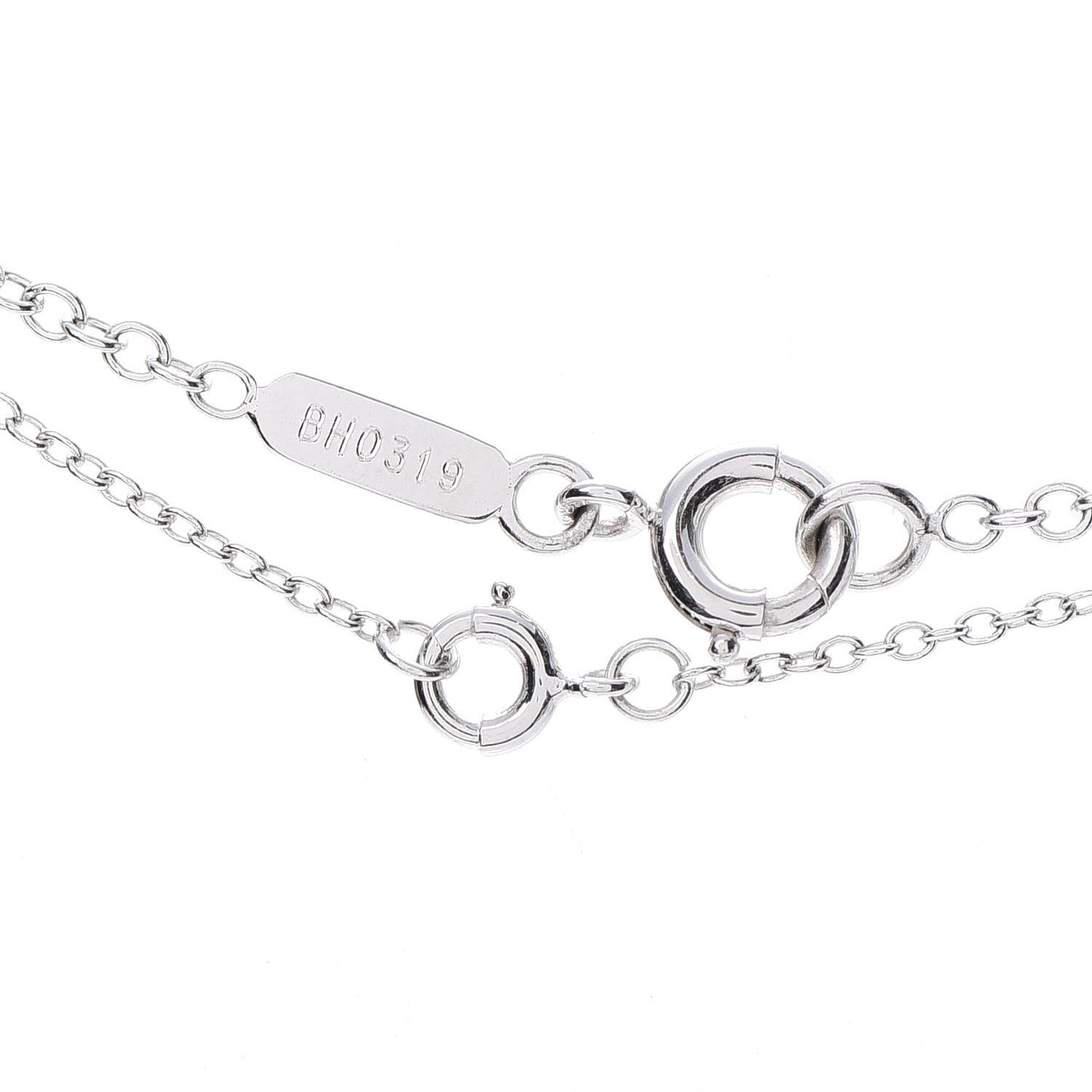 18K White Gold Diamond .41ctw Hindu Floral Pendant Necklace