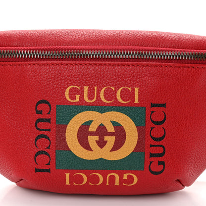 Gucci Grained Calfskin Small Logo Belt Bag Hibiscus Red 8 of 10