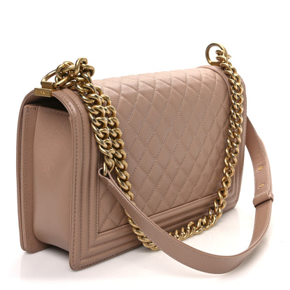 Chanel Caviar Quilted New Medium Boy Flap Beige 3 of 10