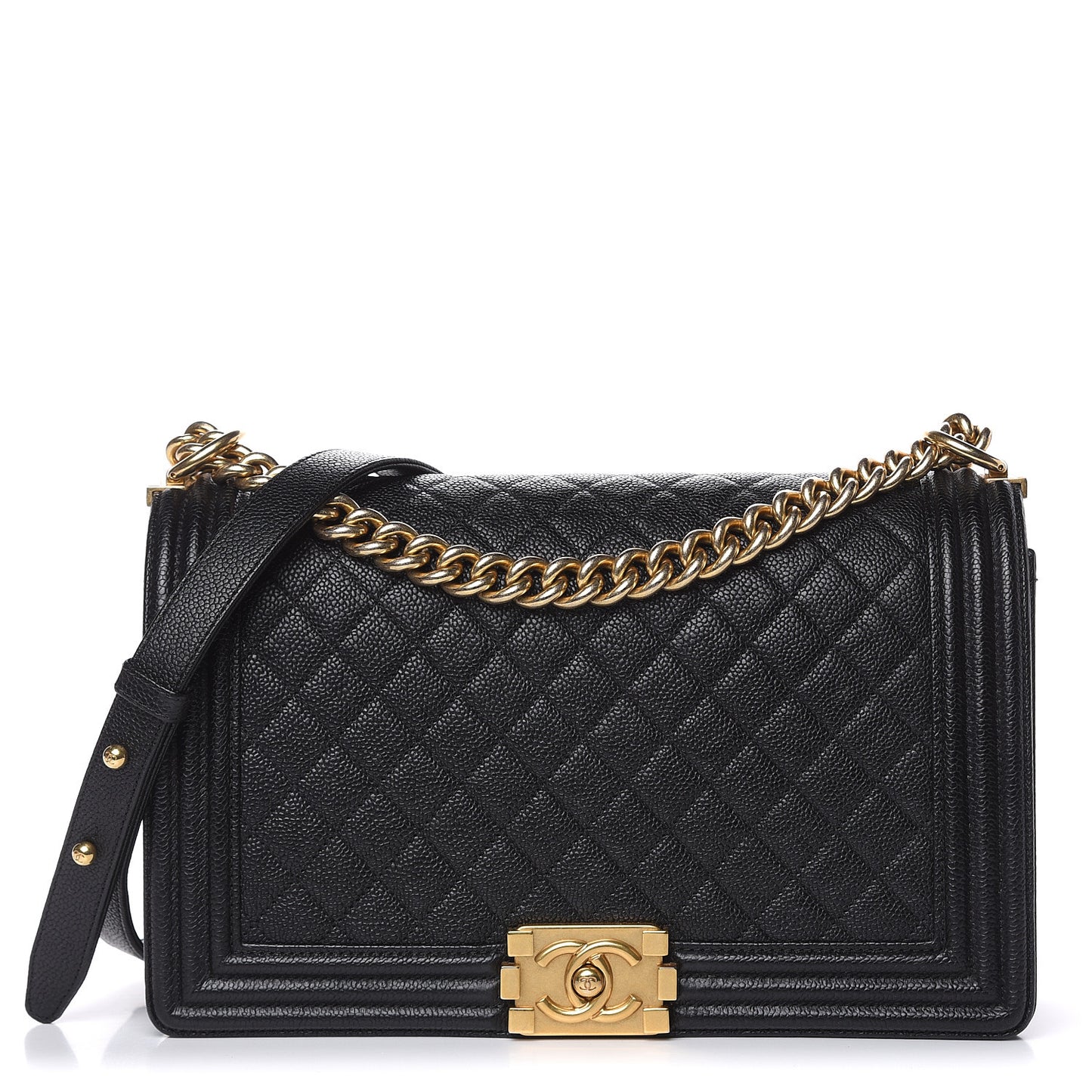 Caviar Quilted New Medium Boy Flap Black