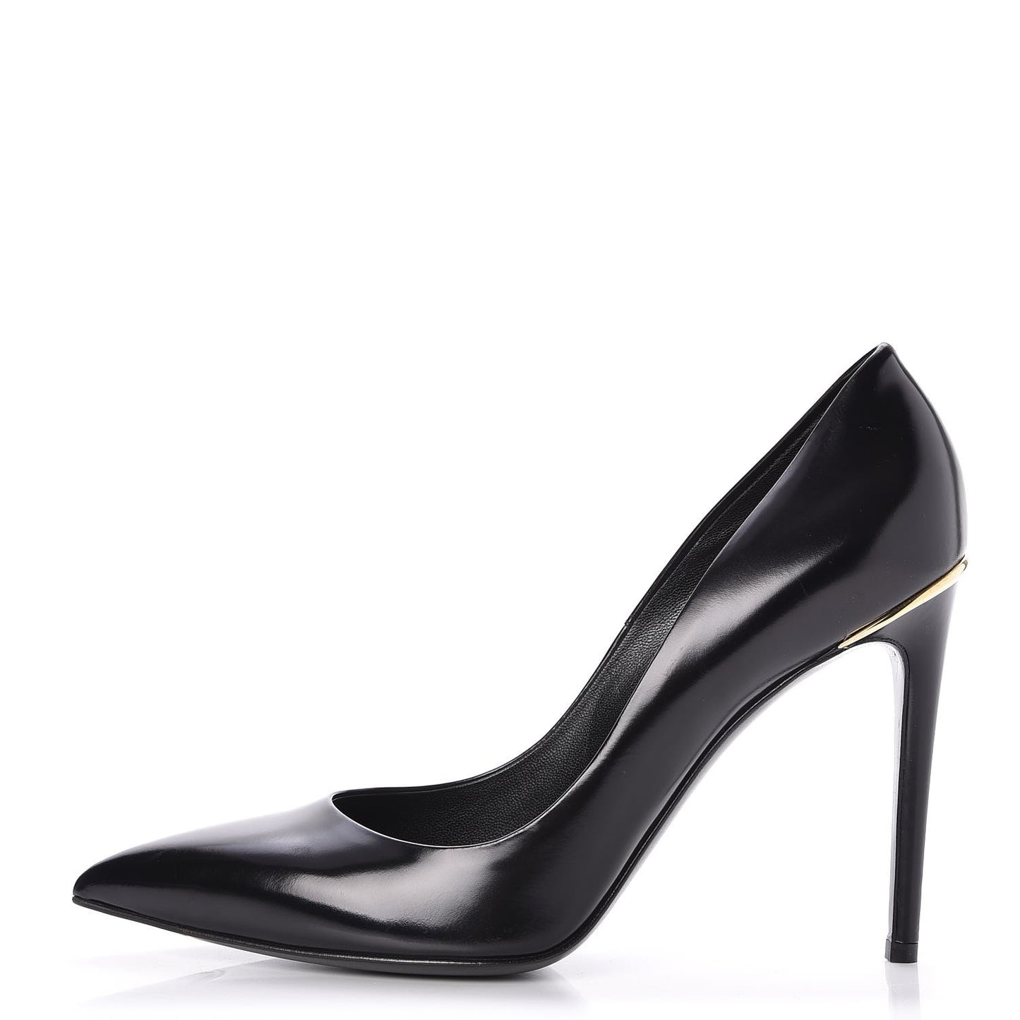 Glazed Calfskin Eyeline Pumps 41 Black