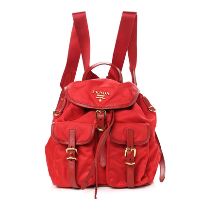Prada Tessuto Nylon Small Backpack Rosso 1 of 9