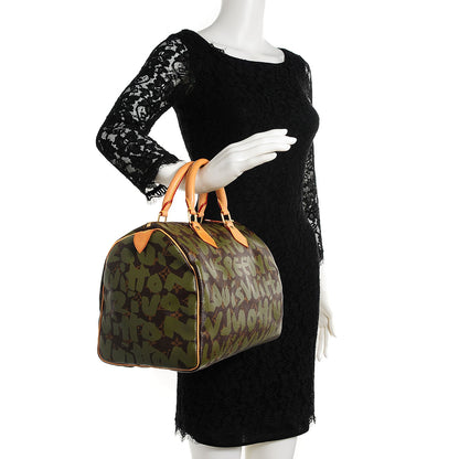 Louis Vuitton Monogram Graffiti Speedy 30 Kaki 2 of 7
