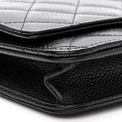 Chanel Caviar Quilted Wallet On Chain WOC Black 10 of 12