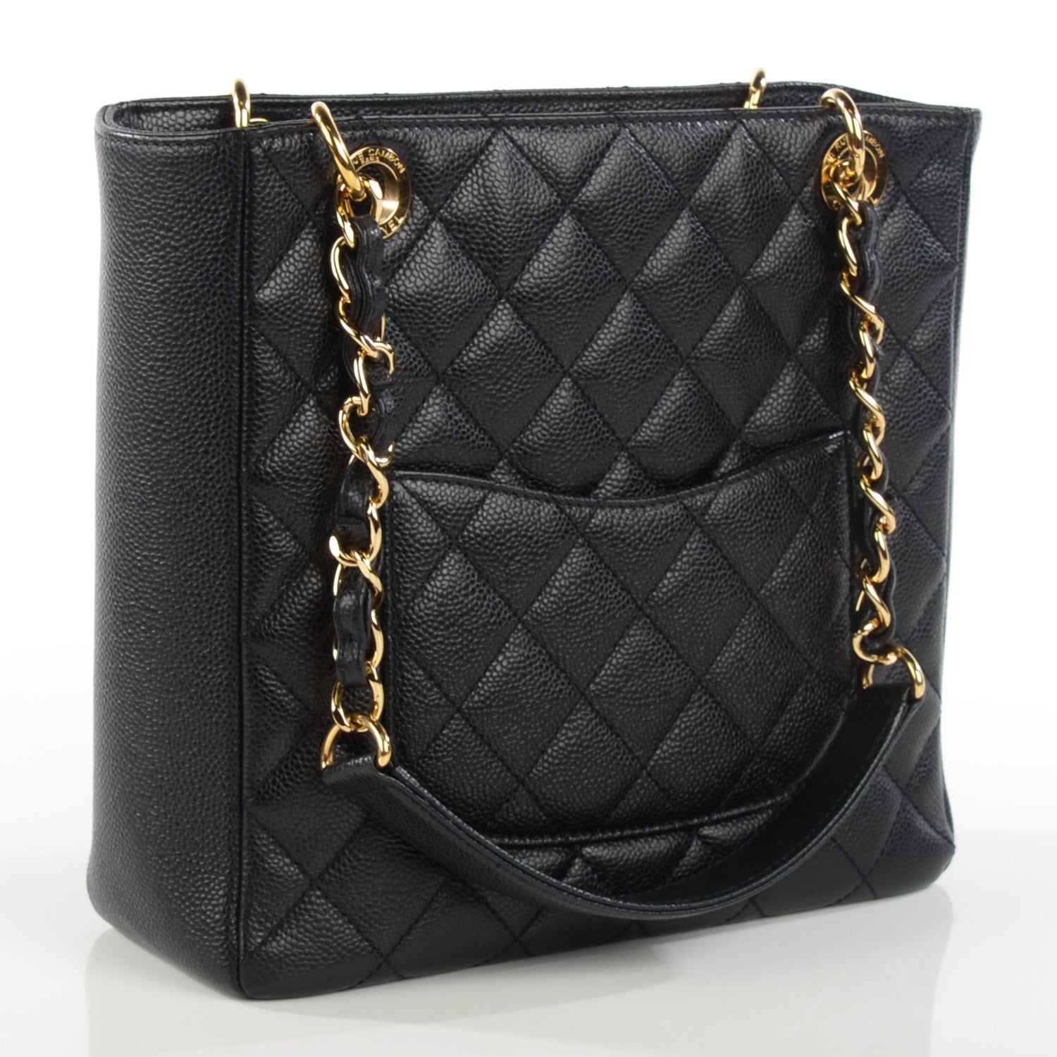 Chanel Caviar Quilted Petit Shopping Tote PST Black 3 of 7