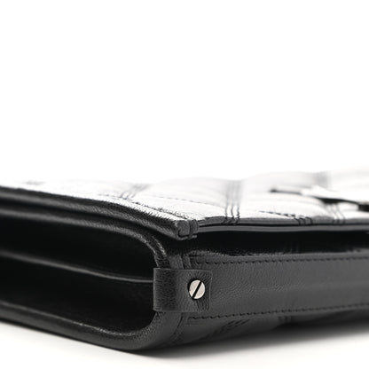 Saint Laurent Lambskin Diamond Quilted Becky Chain Wallet Black 5 of 9