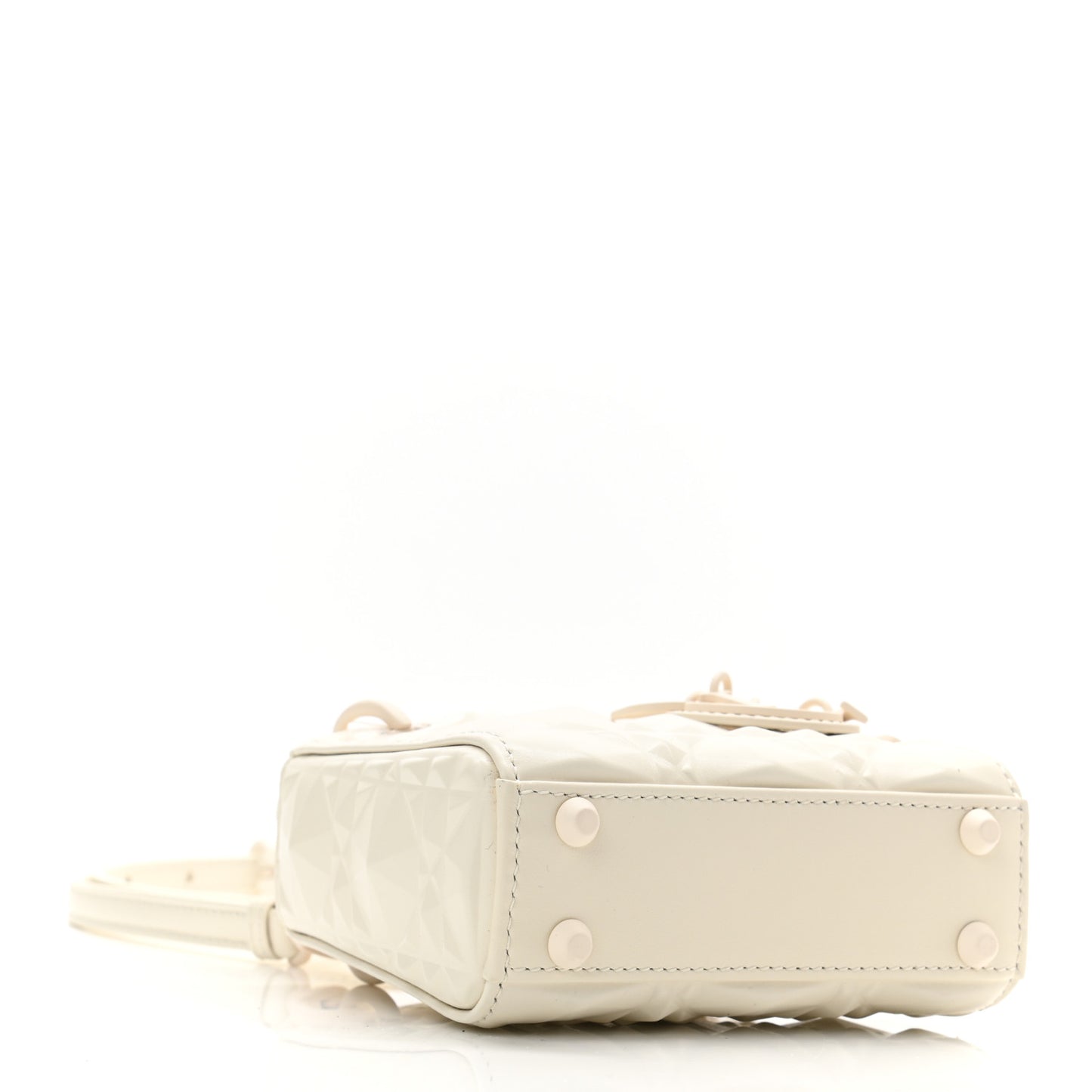 Calfskin Cannage Diamond Micro Lady Dior Latte