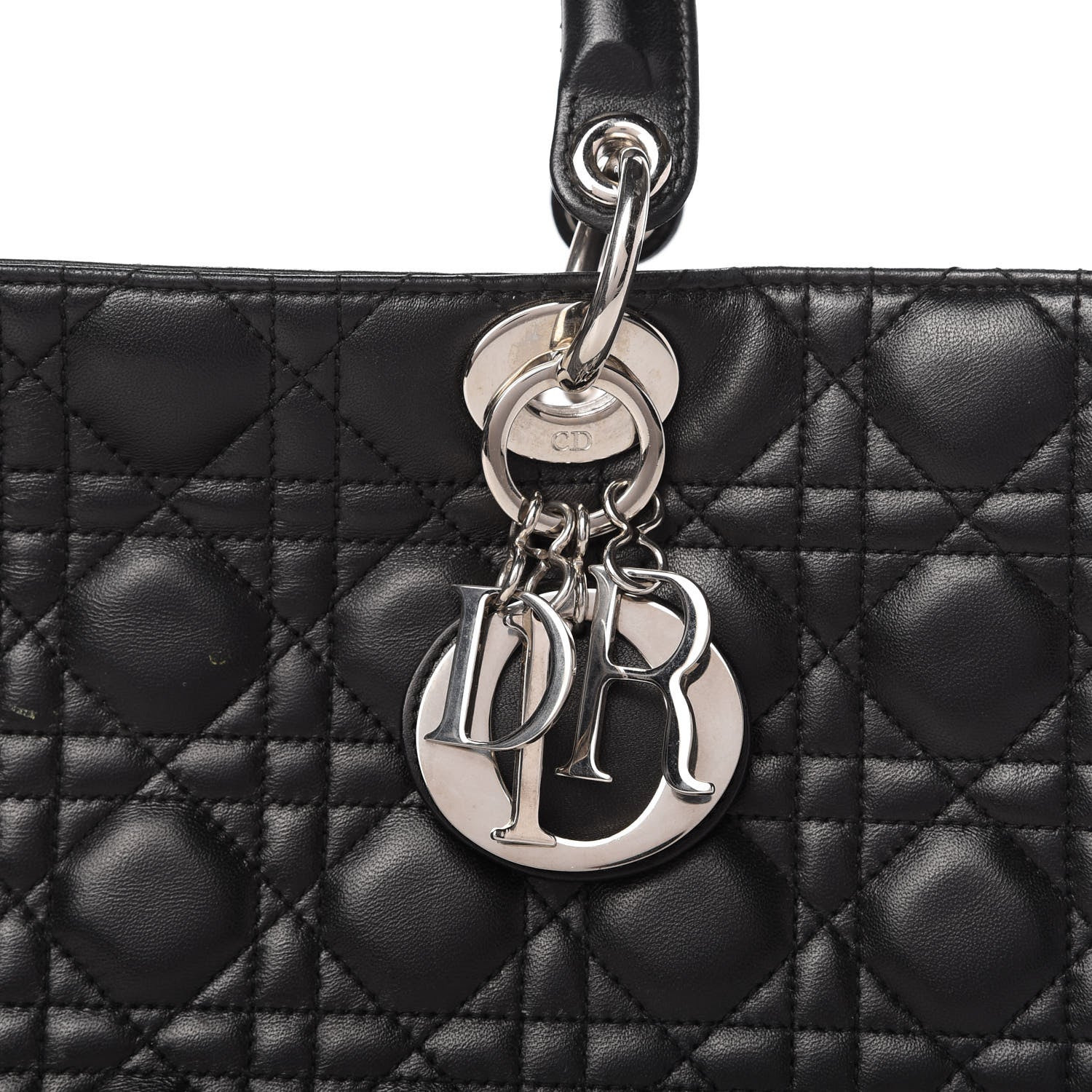 Christian Dior Lambskin Cannage Large Lady Dior Black 10 of 10