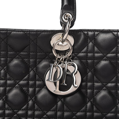 Christian Dior Lambskin Cannage Large Lady Dior Black 10 of 10