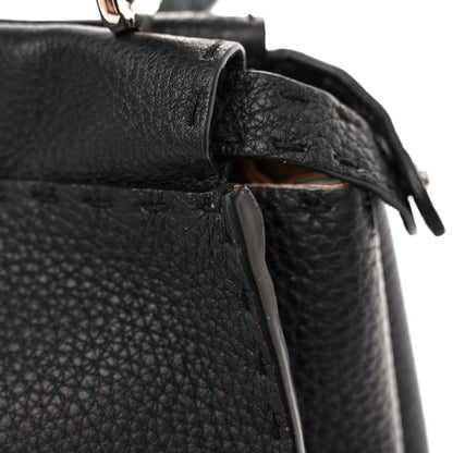 Fendi Cuoio Romano Selleria Bi-Color Mini Peekaboo Iconic Satchel Black Mou 17 of 17