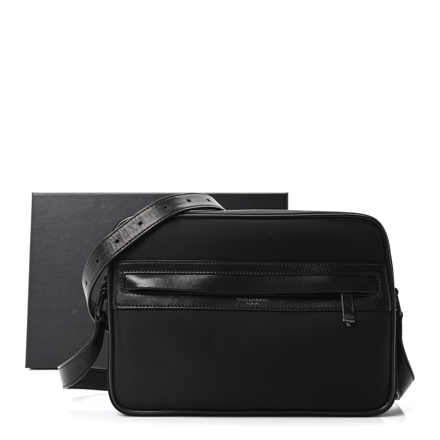 Saint Laurent Lambskin Nylon Camp Camera Bag Black 11 of 11