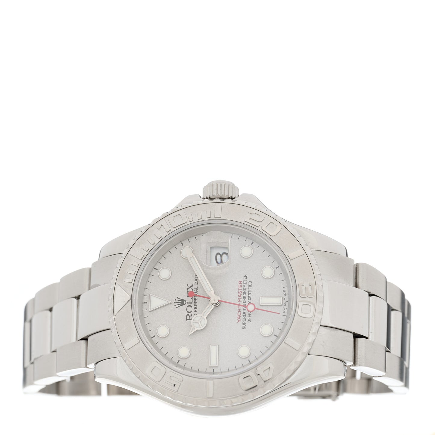 Stainless Steel Platinum 40mm Oyster Perpetual Date Yacht-Master Watch Silver 16622
