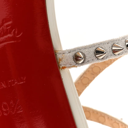 Christian Louboutin Patent Glitter Choca Lux Sandals 39.5 White 9 of 12