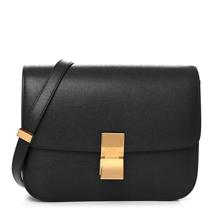 Celine Liege Calfskin Medium Classic Box Flap Bag Black 1 of 12