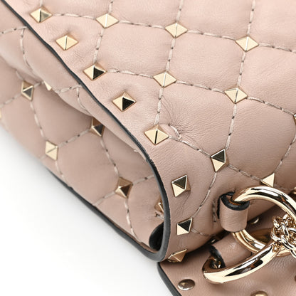 Valentino Garavani Lambskin Medium Rockstud Spike Shoulder Bag Poudre 11 of 11