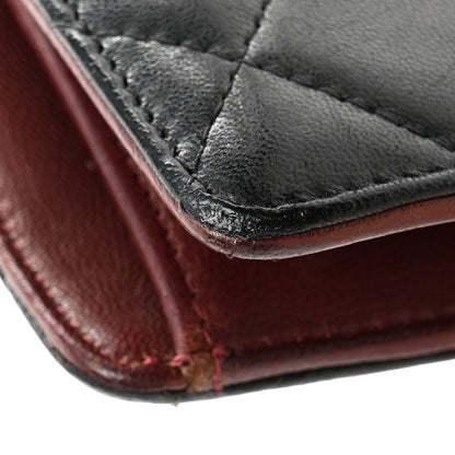 Chanel Lambskin Quilted Yen Wallet Black 9 of 10