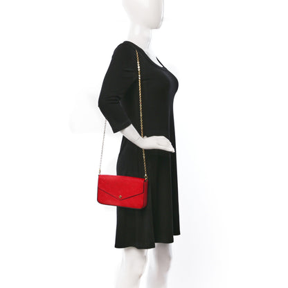 Louis Vuitton Empreinte Pochette Felicie Chain Wallet Scarlet 2 of 9