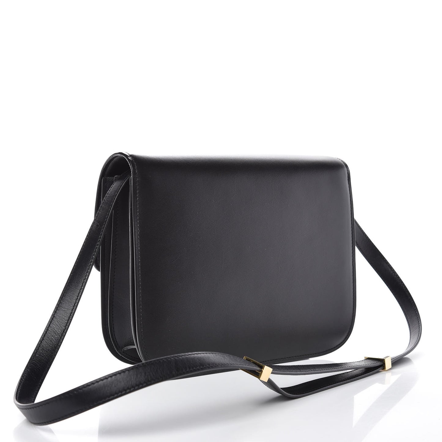 Box Calfskin Medium Classic Box Flap Bag Black