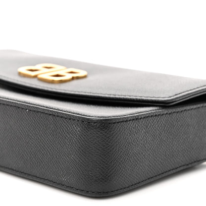 Balenciaga Calfskin BB Chain Wallet Black 9 of 10