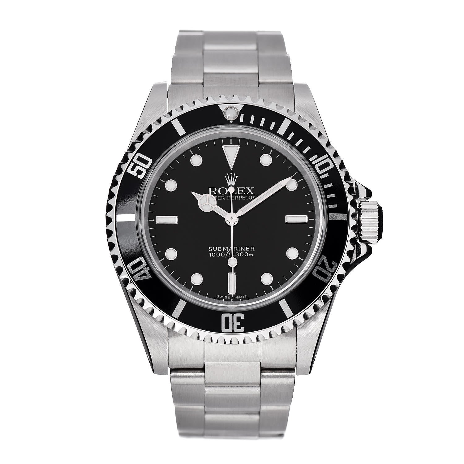 Rolex Stainless Steel 40mm Oyster Perpetual Submariner Watch Black 14060M 1 of 5
