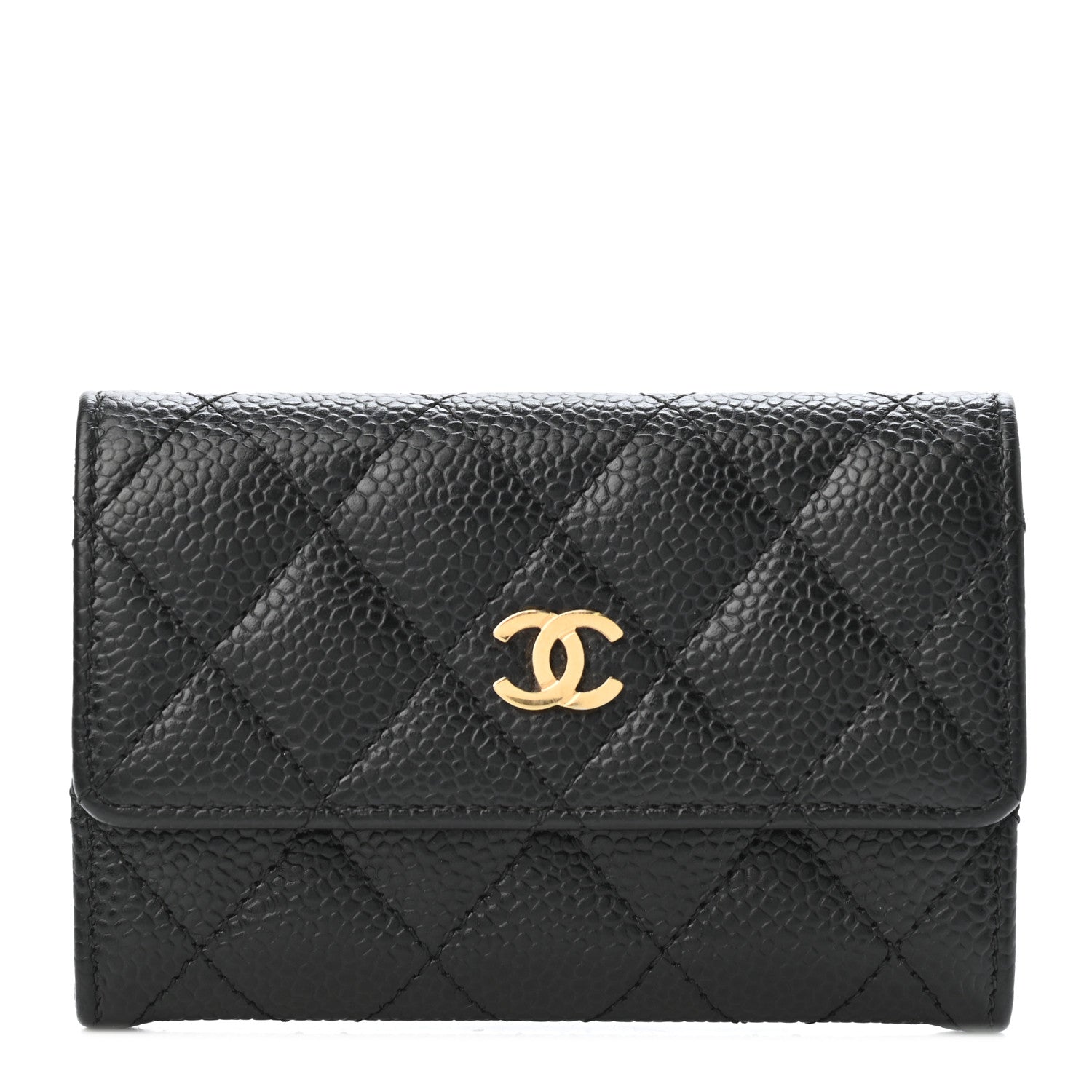 Chanel Caviar Quilted Flap Card Holder Black 1 of 4