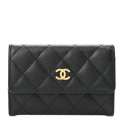 Chanel Caviar Quilted Flap Card Holder Black 1 of 4