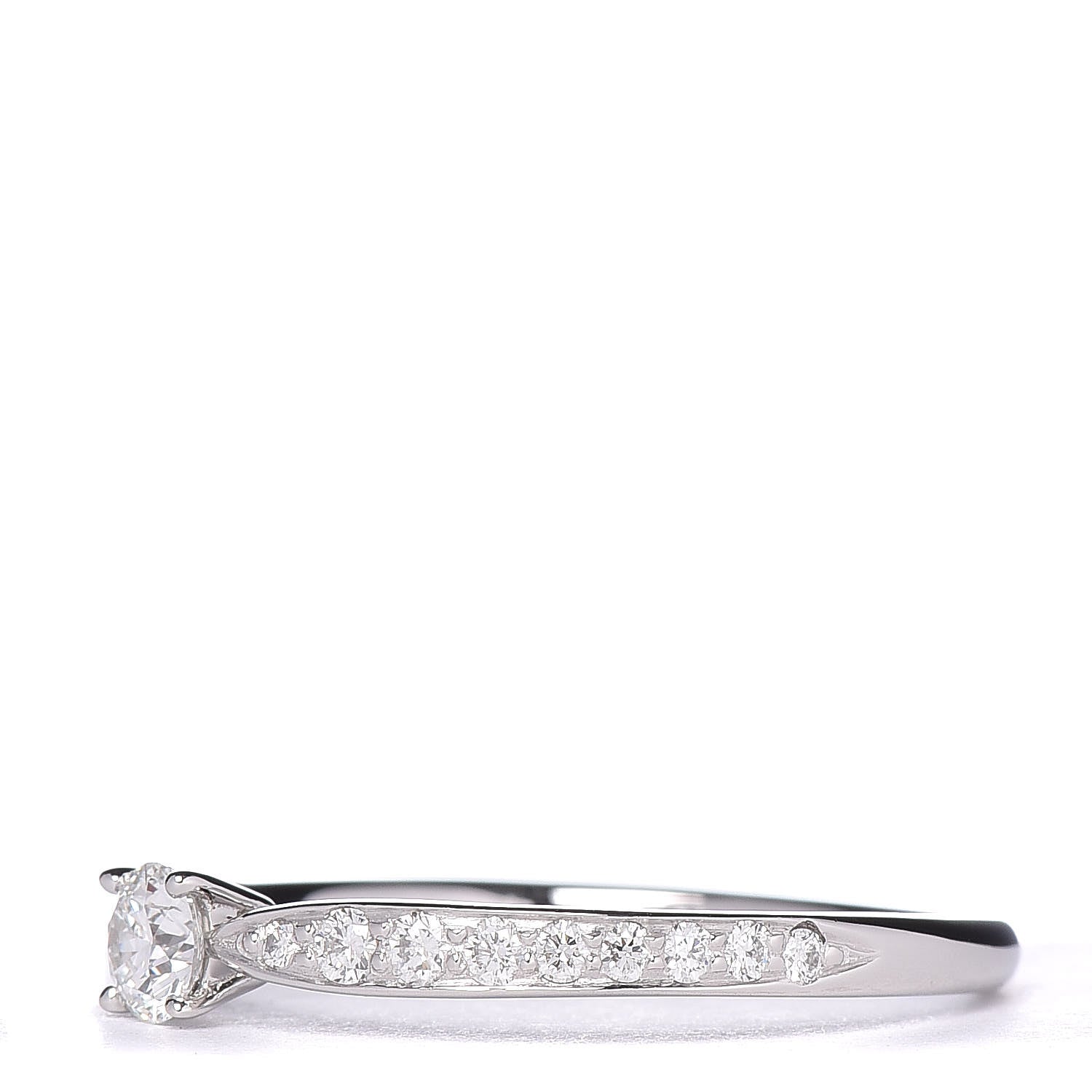 Tiffany Platinum Diamond .19ct Round Brilliant Harmony Engagement Ring 56 7.5 3 of 7