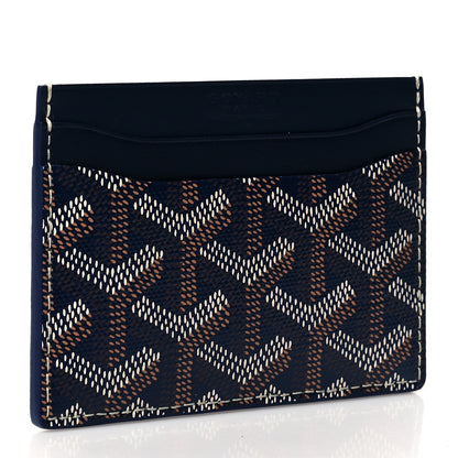 Goyard Goyardine Saint Sulpice Card Holder Navy 3 of 7
